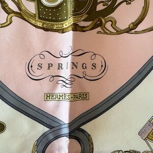 Hermès Pink and Gold Scarf